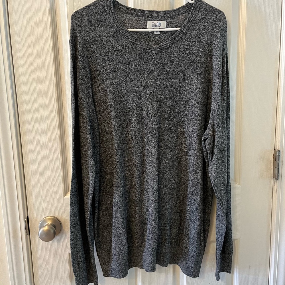 Croft & Barrow Men’s XL Charcoal Heather(Black/Gray) Sweater